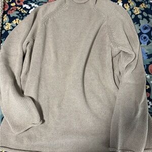 Men's Tan sweater with high neck